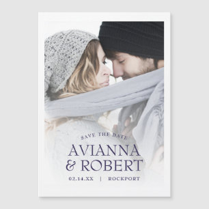  Elegant Wedding Photo Save the Date Magnetic Invitation