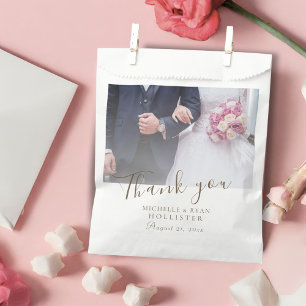 Elegant Wedding Photo Thank you Favour Bags