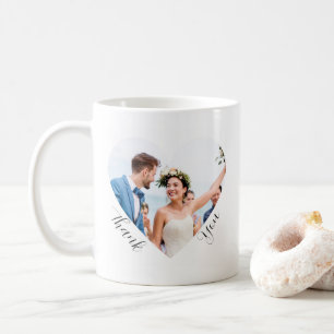 Elegant Wedding Photo Thank You Favours Custom Coffee Mug