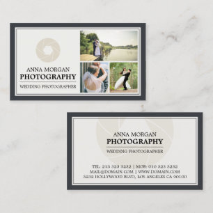 Elegant Wedding Photographer Photography Business Card