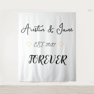 Elegant Wedding Photoshoot Backdrop Tapestry