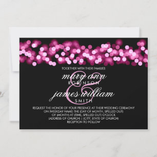 Elegant Wedding Pink Hollywood Glam Invitation