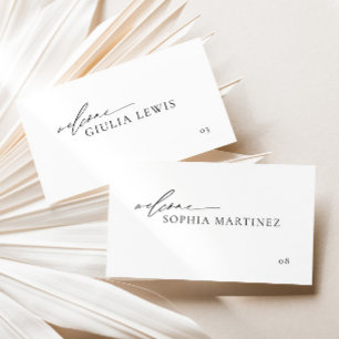 Elegant Wedding Place Card with Calligraphy Font