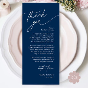 Elegant Wedding Place Setting Thank You Card