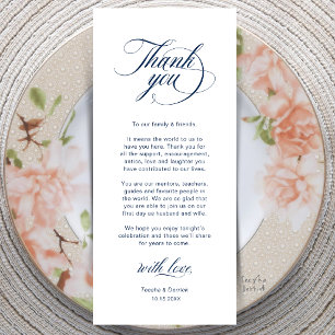 Elegant Wedding Place Setting Thank You Card