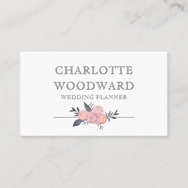Elegant Wedding Planner Business Card (Front)