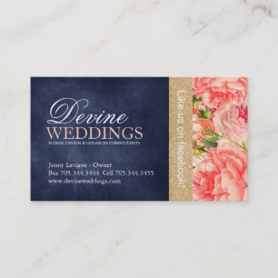 Elegant Wedding Planner Business Cards