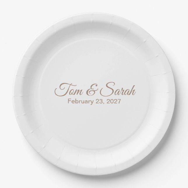 Elegant Wedding Plate (Front)