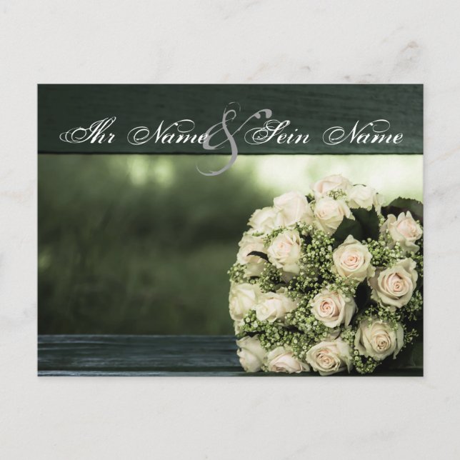 Elegant Wedding Postcard (Front)