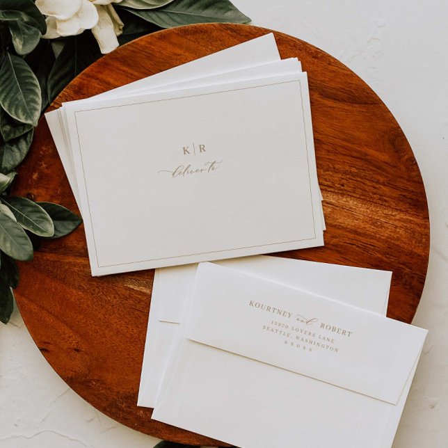 Elegant Wedding Pre-Addressed Invitation Envelopes (Creator Uploaded)