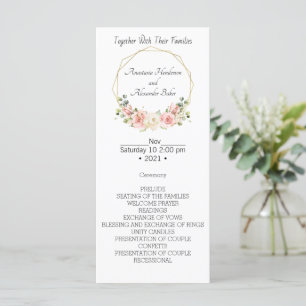 Elegant Wedding Program.