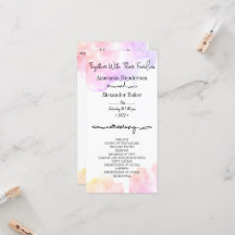 Elegant Wedding Program.