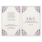 Elegant Wedding Program  - Foldover Booklet- Plum
