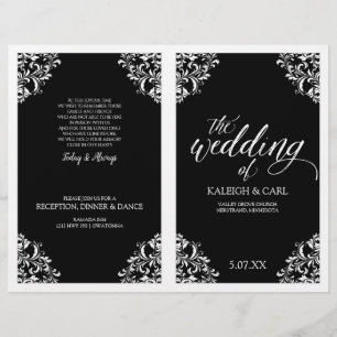Elegant Wedding Program - Nadine (Black)2