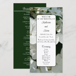 Elegant Wedding Program White Hydrangea