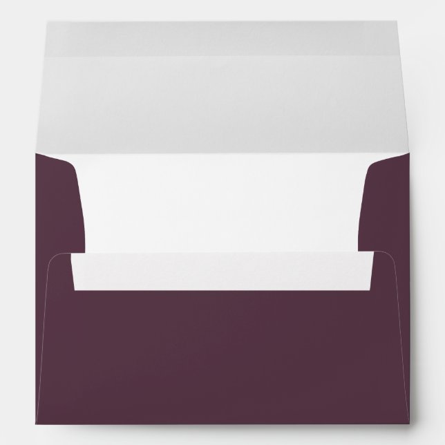 Elegant Wedding Purple Chic Stationery  Envelope (Back (Bottom))