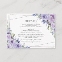 Elegant Wedding Purple Lilac Floral Silver Details