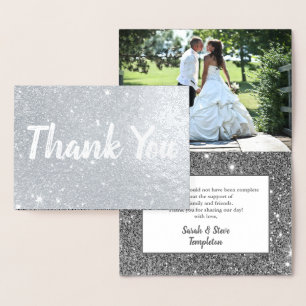 Elegant Wedding Real Foil Thank You Card
