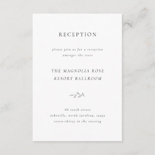 Elegant Wedding Reception Enclosure Card