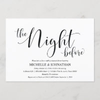 Elegant Wedding Rehearsal Dinner Invitation Card