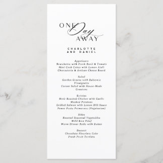 Elegant Wedding Rehearsal Dinner One Day Away Menu