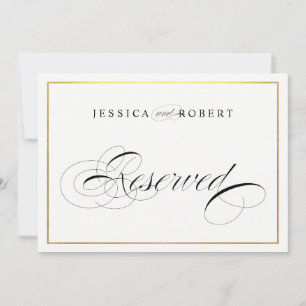 Elegant Wedding Reserved Sign Invitation