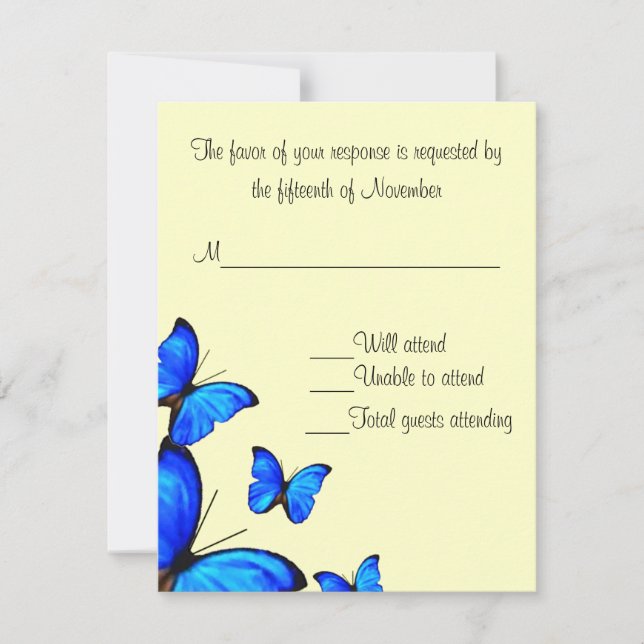 Elegant Wedding Response Card (Front)