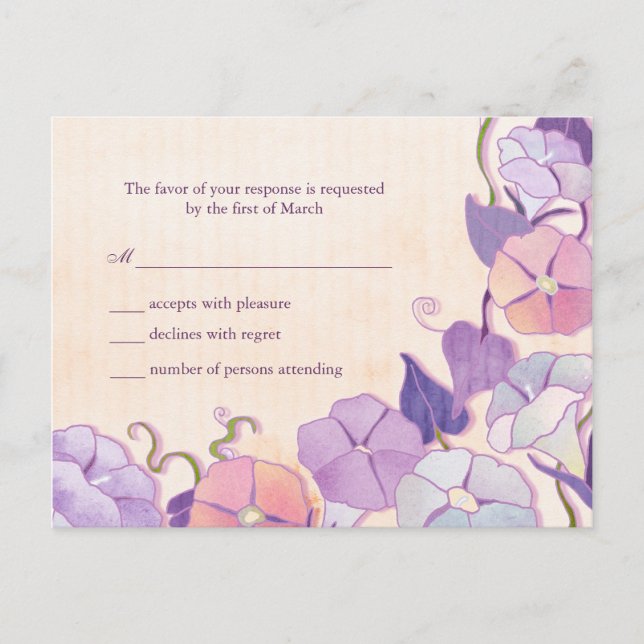 Elegant Wedding Response Card (Front)