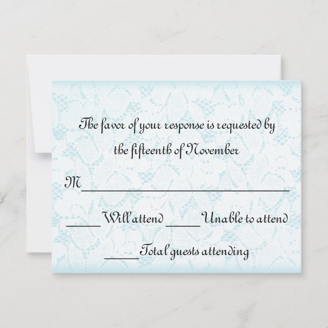 Elegant Wedding Response Card (Front)