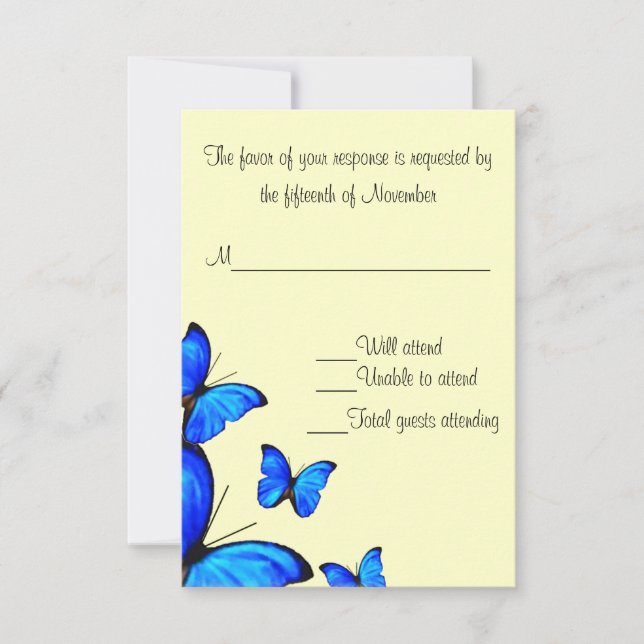 Elegant Wedding Response Card (Front)