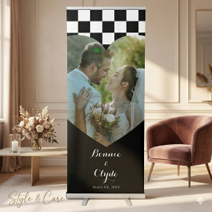 Elegant Wedding Retractable Banner for Ceremonies