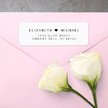 Elegant Wedding Return Address<br><div class="desc">Chic return address labels for your wedding invitations,  save the dates,  engagement announcements,  couples shower invites,  thank you cards and other correspondence. Personalise your monogram with your names joined by a heart in elegant typography.</div>