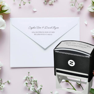 Elegant  Wedding Return Address Self-inking Stamp