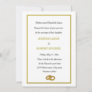 Elegant wedding ring wedding invitation