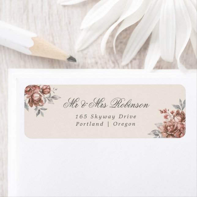Elegant Wedding Rose Gold Rustic Floral  (Insitu)