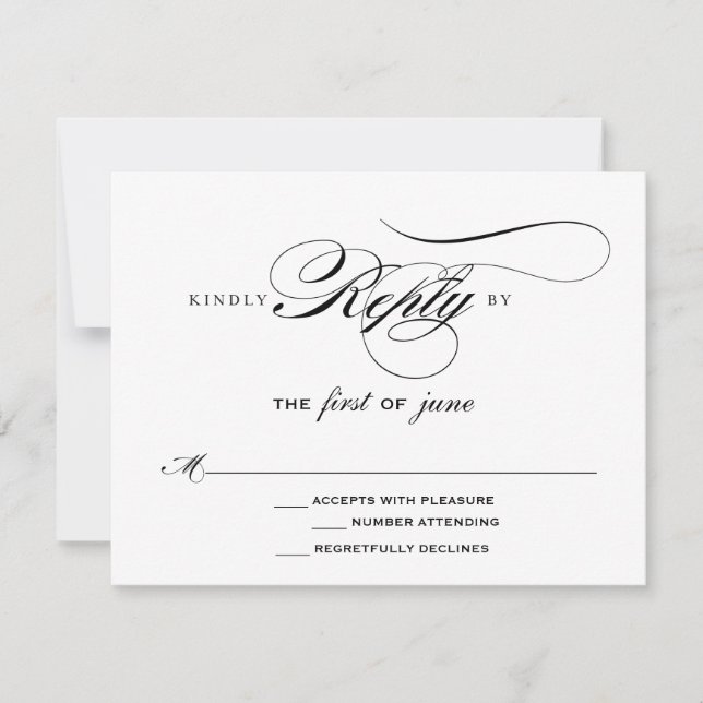 Elegant Wedding RSVP (Front)