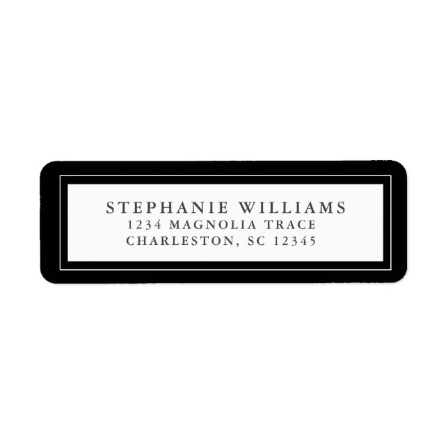 Elegant Wedding RSVP Black and White (Front)