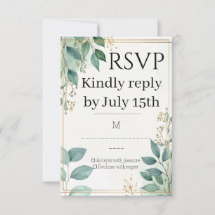 Elegant Wedding RSVP Card