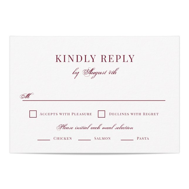 Elegant Wedding RSVP Card (Creator Uploaded)