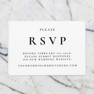 Elegant Wedding RSVP Card