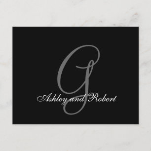 Elegant Wedding RSVP Card with Monogram