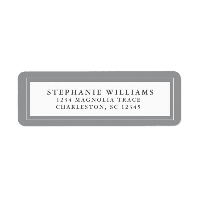 Elegant Wedding RSVP Grey and White (Front)