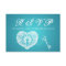 Elegant Wedding RSVP Key To My Heart Turquoise