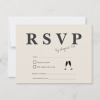Elegant Wedding RSVP Sophisticated Stone Linen