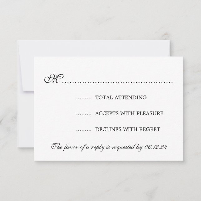 Elegant Wedding RSVP Turquoise String Lights (Front)