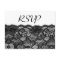 Elegant Wedding RSVP Vintage Black Lace