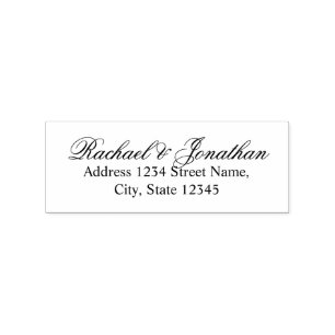Elegant Wedding Rubber Stamp