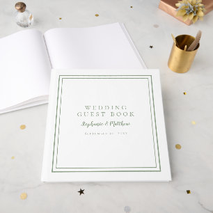 Elegant Wedding Sage Green Guest Book
