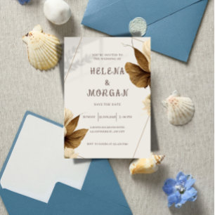 Elegant Wedding Save the Date & Invitation Combo