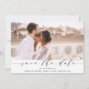 Elegant Wedding Save the Date Photo Card